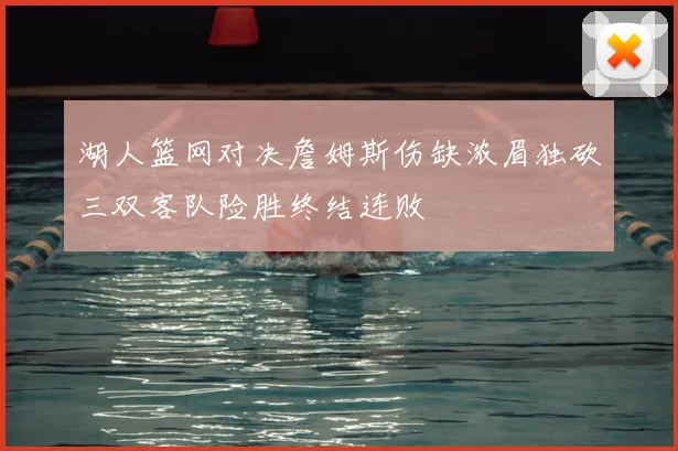 湖人篮网对决詹姆斯伤缺浓眉独砍三双客队险胜终结连败